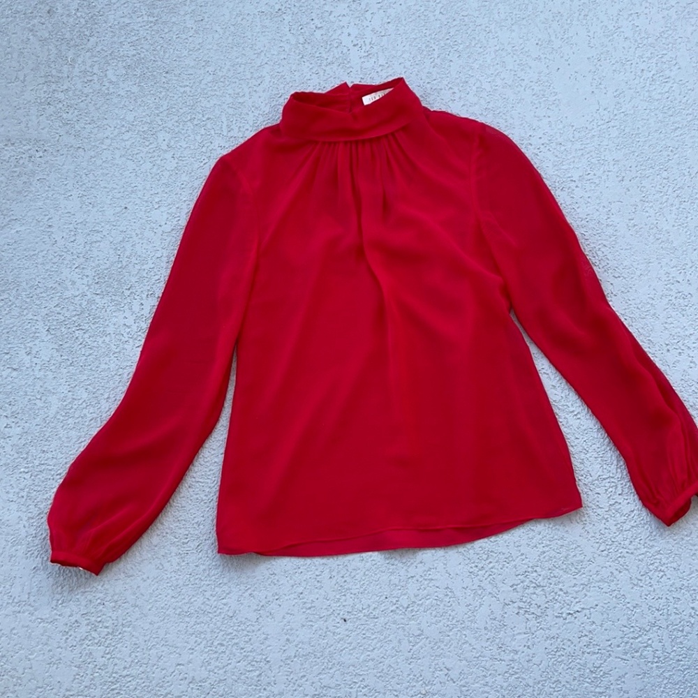 Ted Baker Red Long Sleeve Top- Size 0